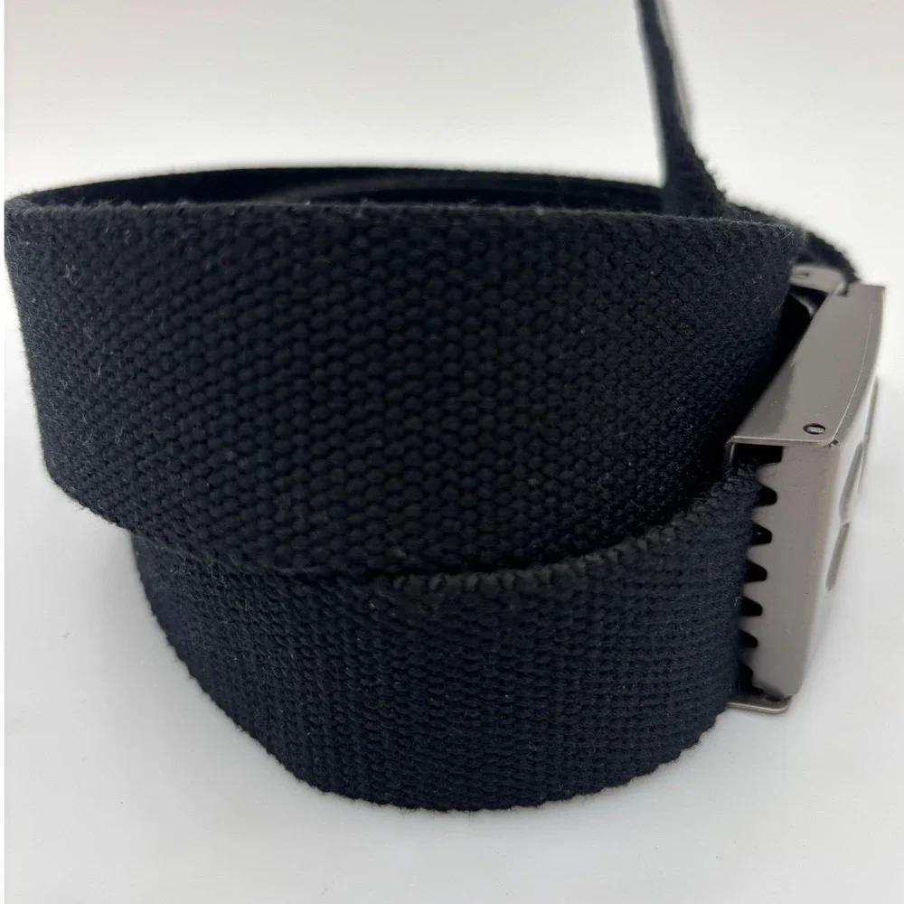 UNDER ARMOUR Mens Black Belt Canvas Webbed Sporty Golf Metal‎ Buckle Work